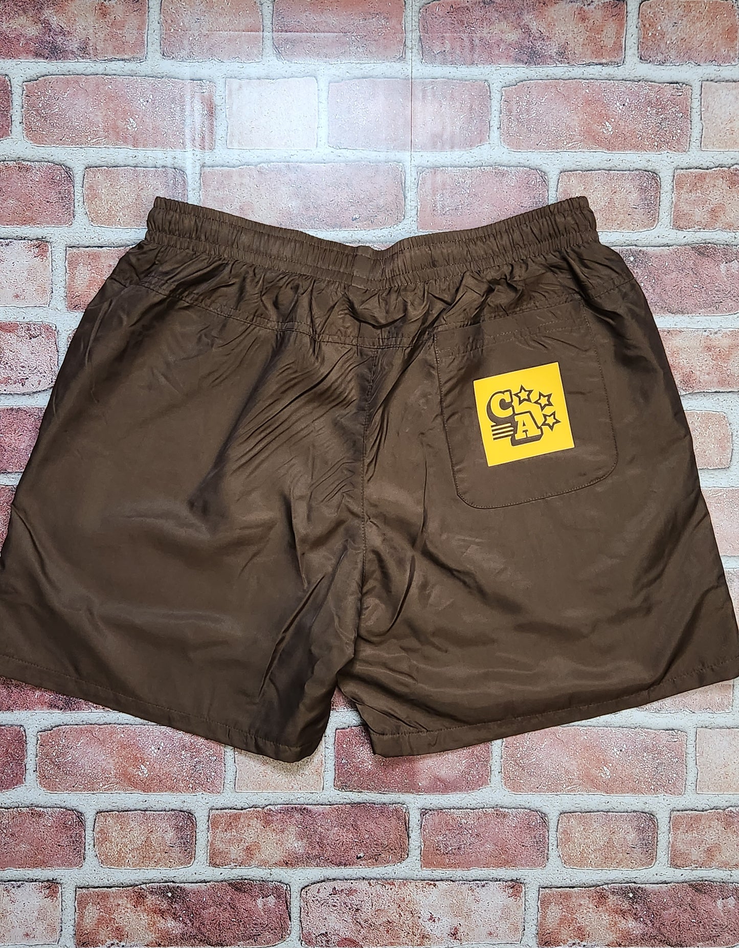 Wu Windbreaker Shorts (Brown)