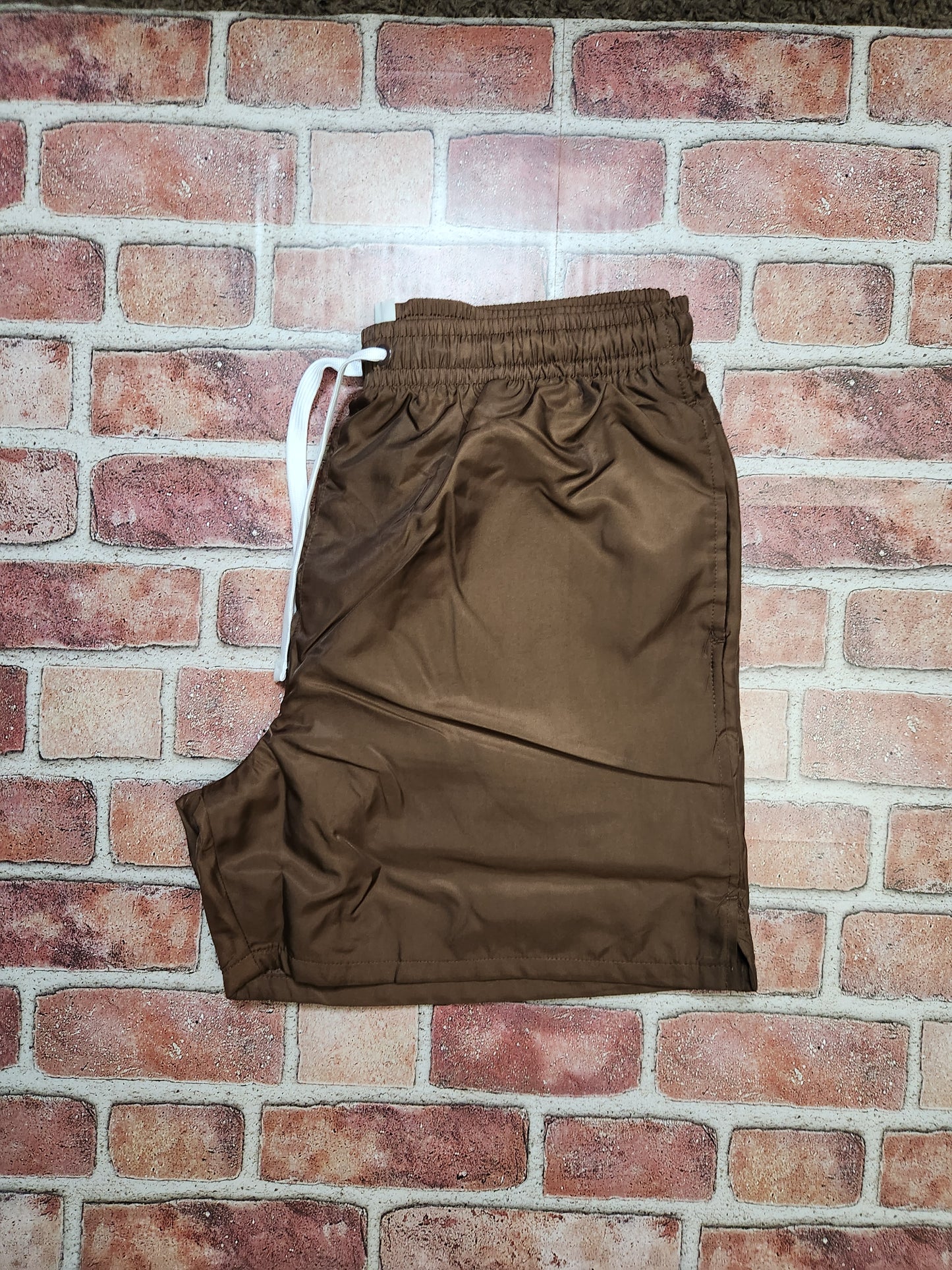 Wu Windbreaker Shorts (Brown)