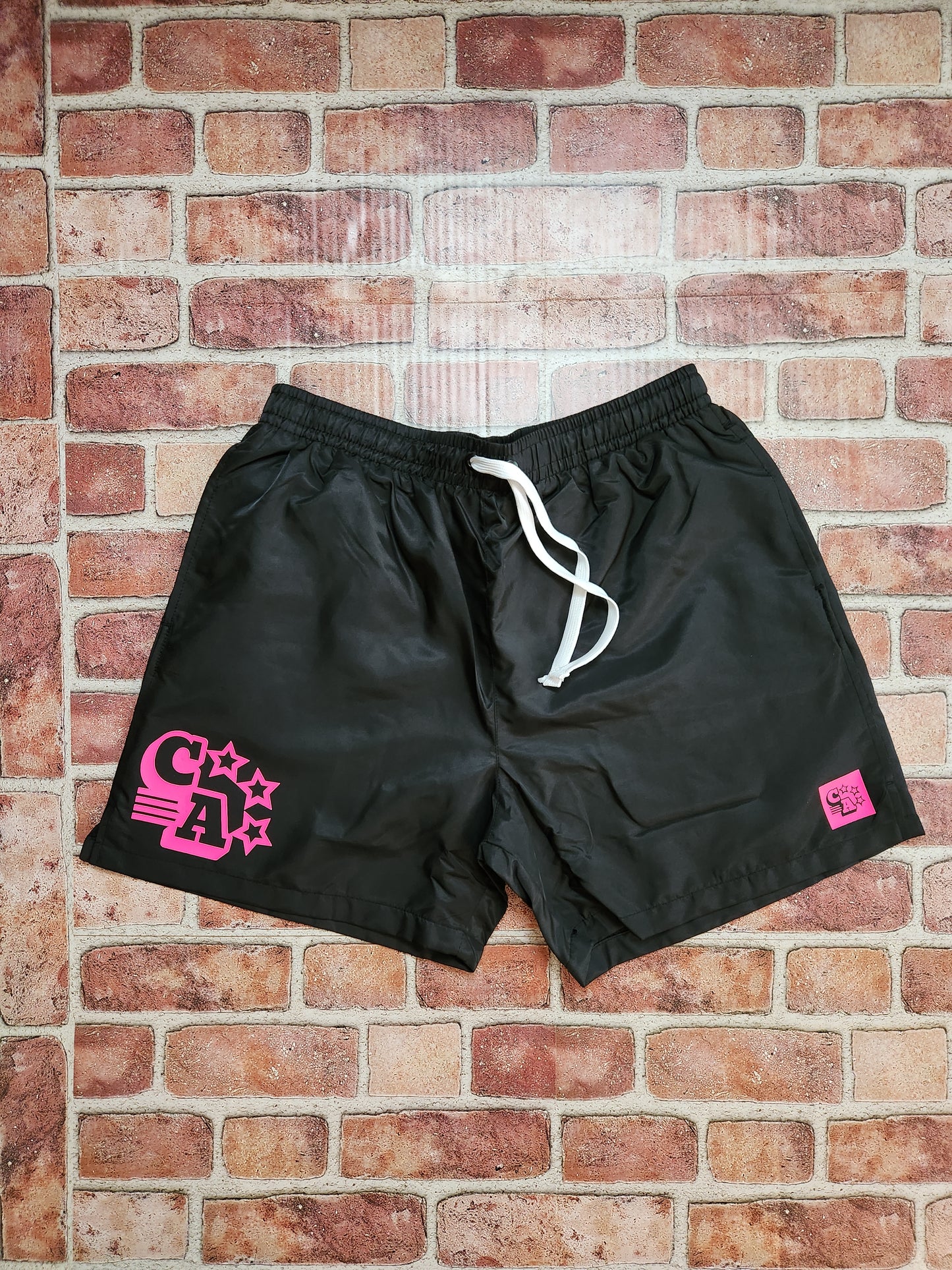 Centre Ave Windbreaker Shorts (Neon Nights)