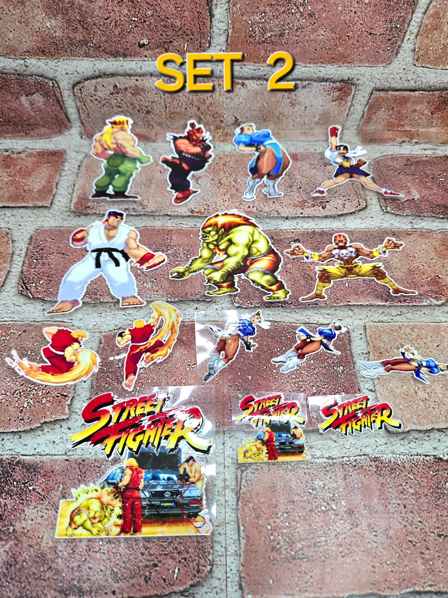 Capave vs Street Fighter Stickers (Set 1)