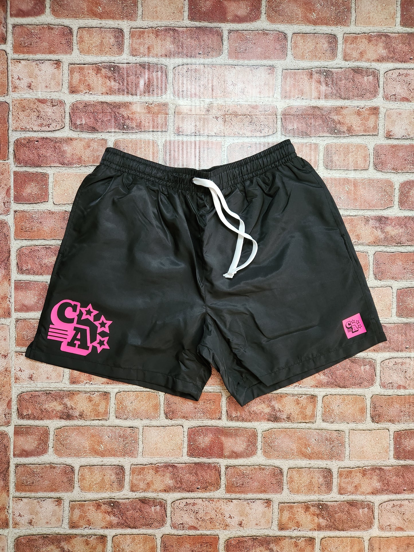 Centre Ave Windbreaker Shorts (Neon Nights)