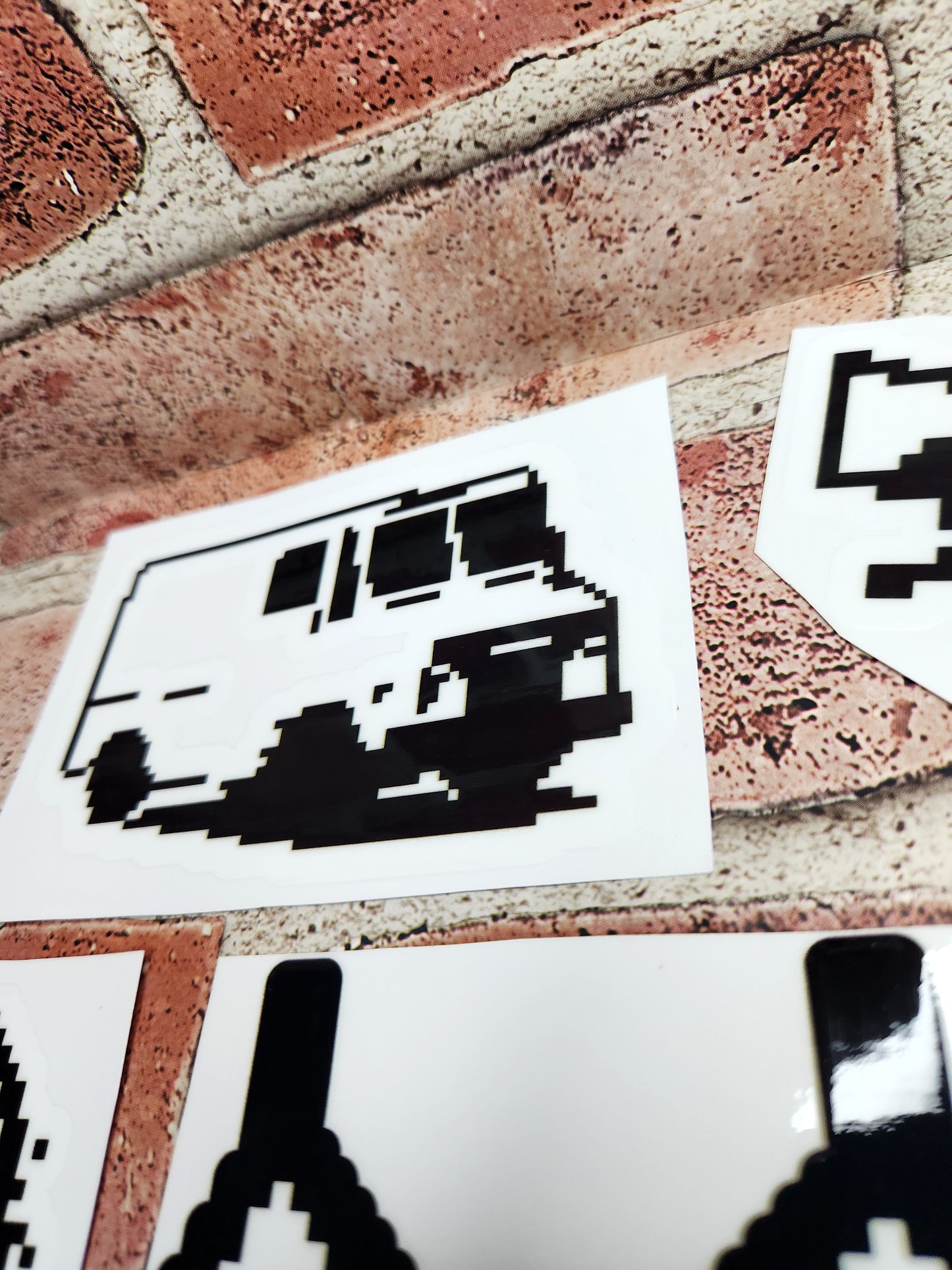 Pixel Ave Laptop Stickers (B&W)