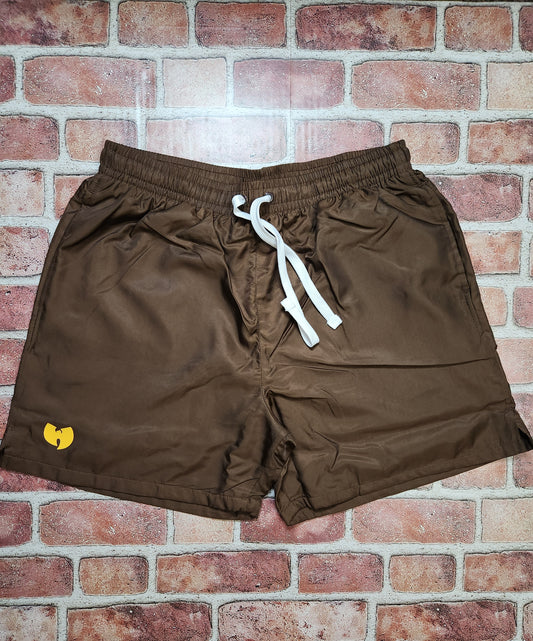 Wu Windbreaker Shorts (Brown)