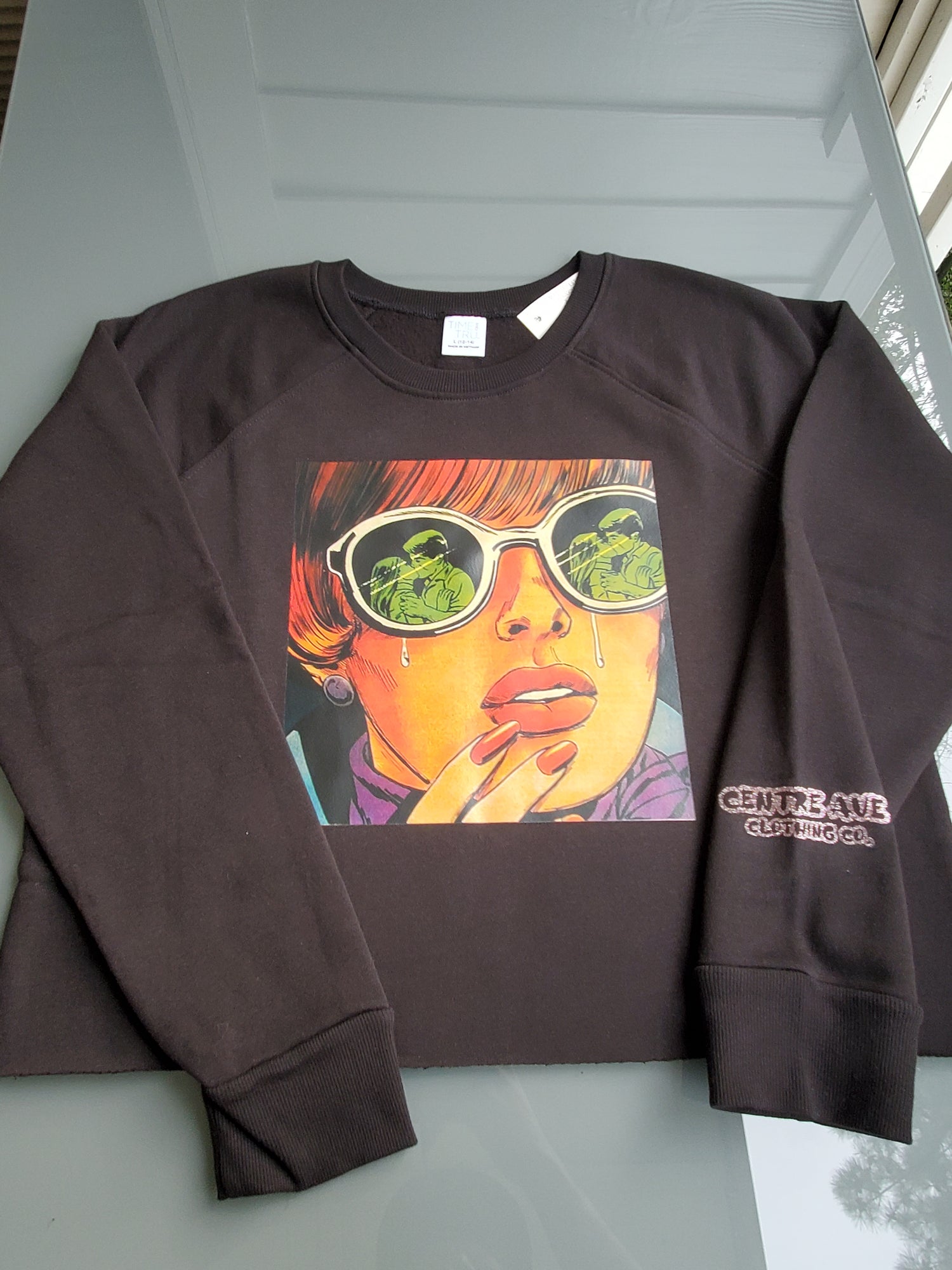 Spilled Milk Cropped Women's Sweatshirt - Centre Ave Clothing Co.