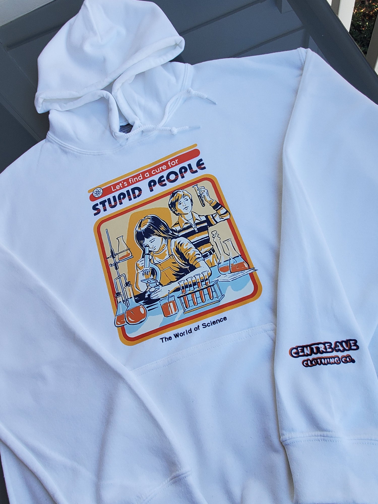 Stupid People Vintage Hoodie - Centre Ave Clothing Co.