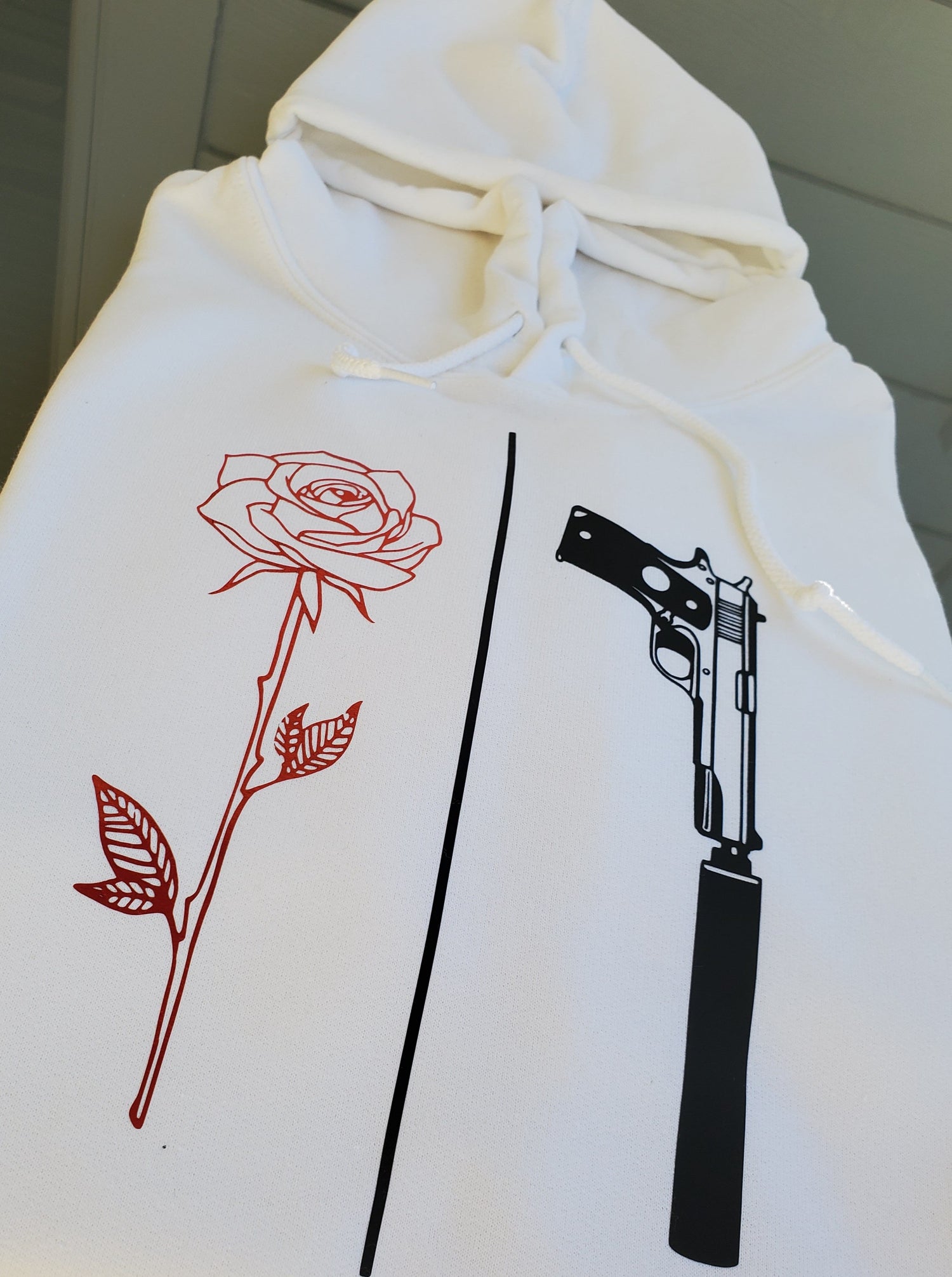 A Thin Line Valentine's Day Hoodie - Centre Ave Clothing Co.