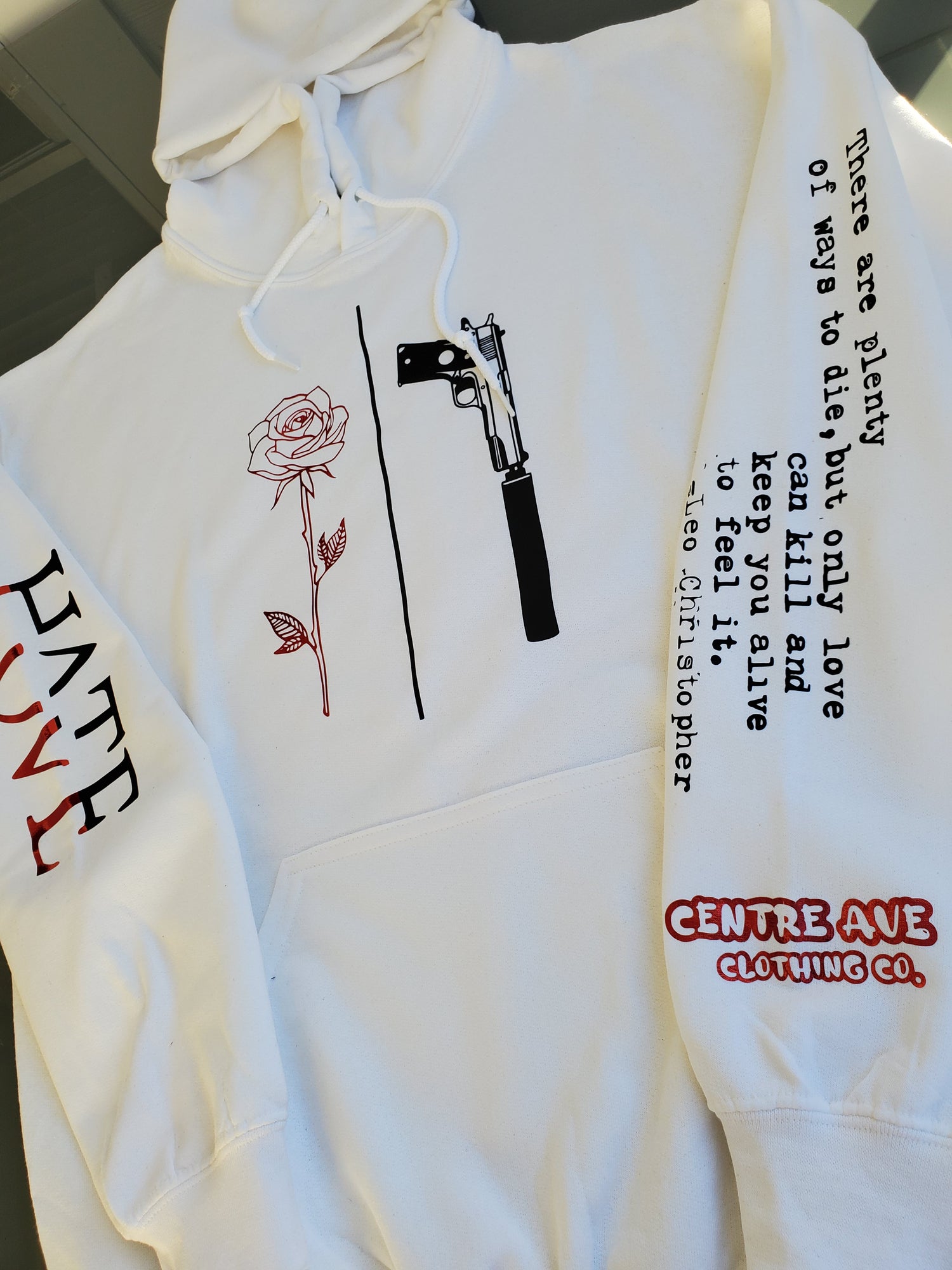 A Thin Line Valentine's Day Hoodie - Centre Ave Clothing Co.