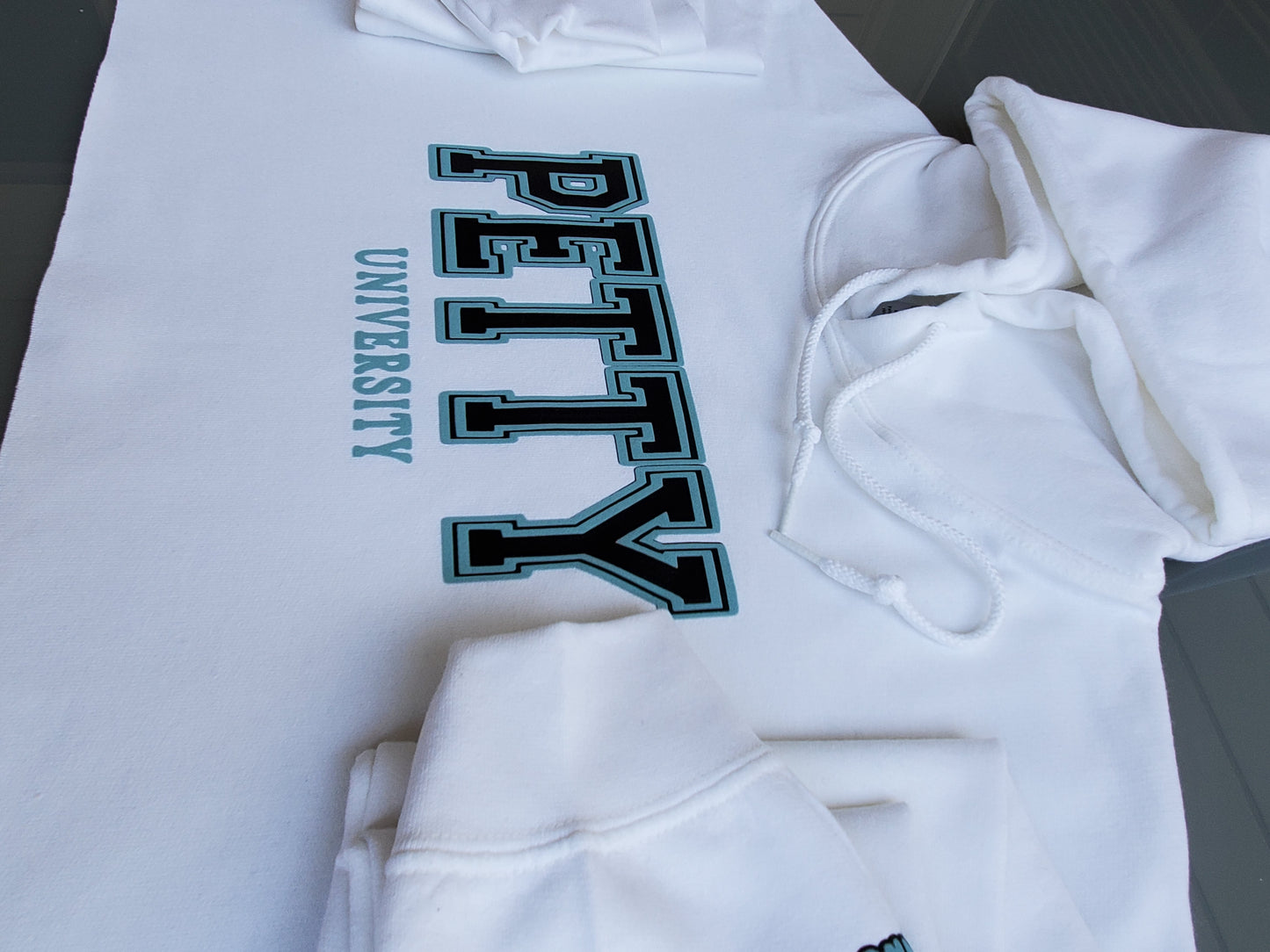 Petty University Cropped Hoodie - Centre Ave Clothing Co.