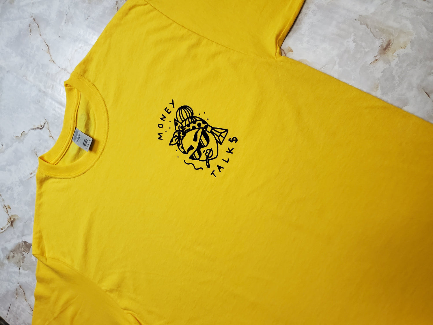 Money Talks T-Shirt (Yellow) - Centre Ave Clothing Co.