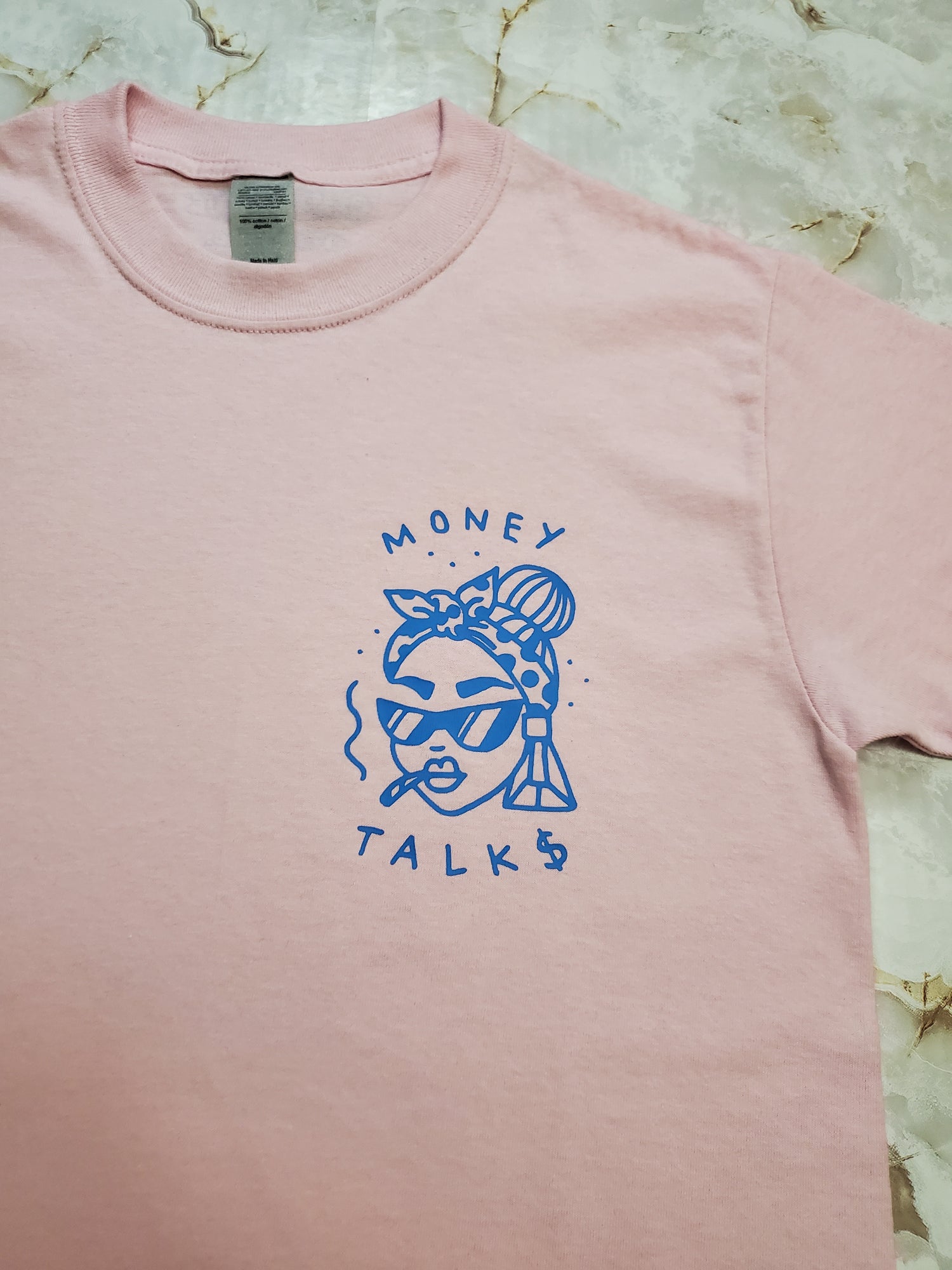 Money Talks T-Shirt (Pink) - Centre Ave Clothing Co.