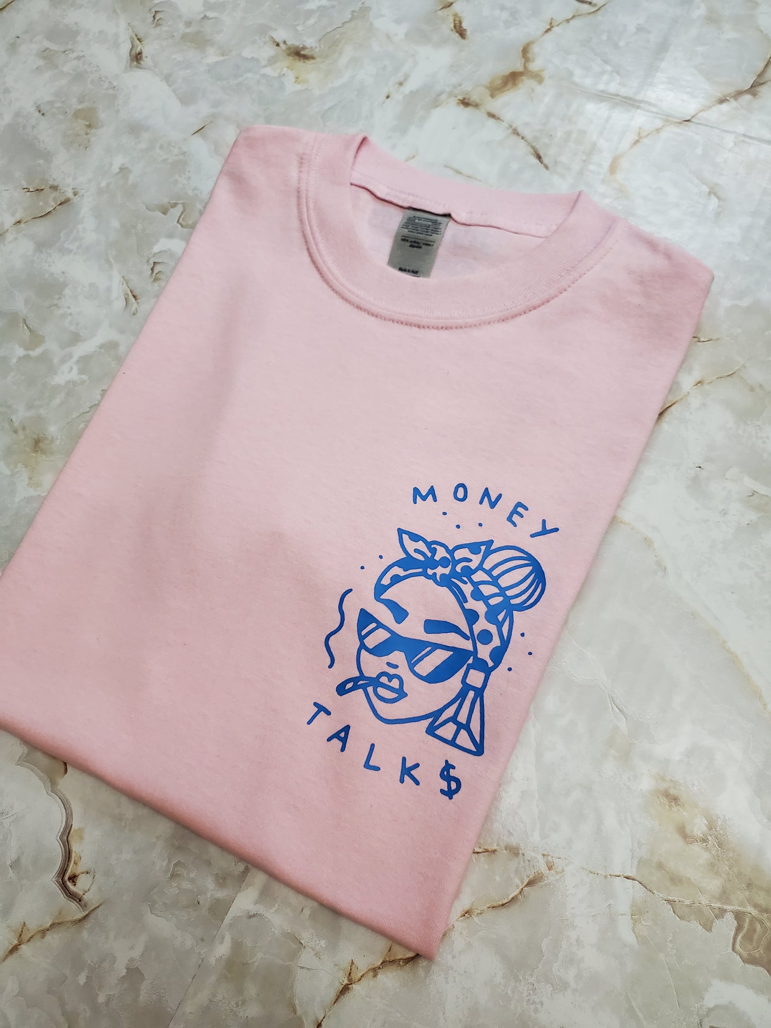 Money Talks T-Shirt (Pink) - Centre Ave Clothing Co.