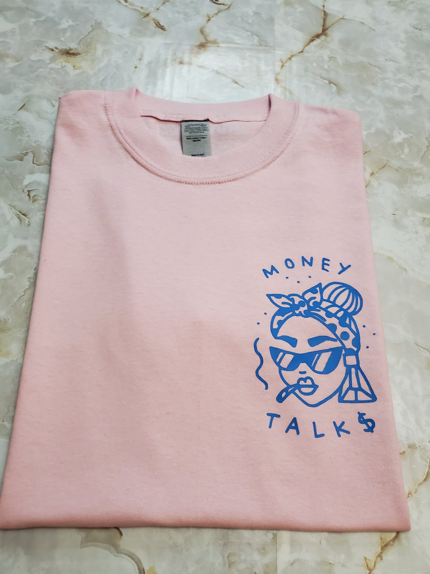Money Talks T-Shirt (Pink) - Centre Ave Clothing Co.