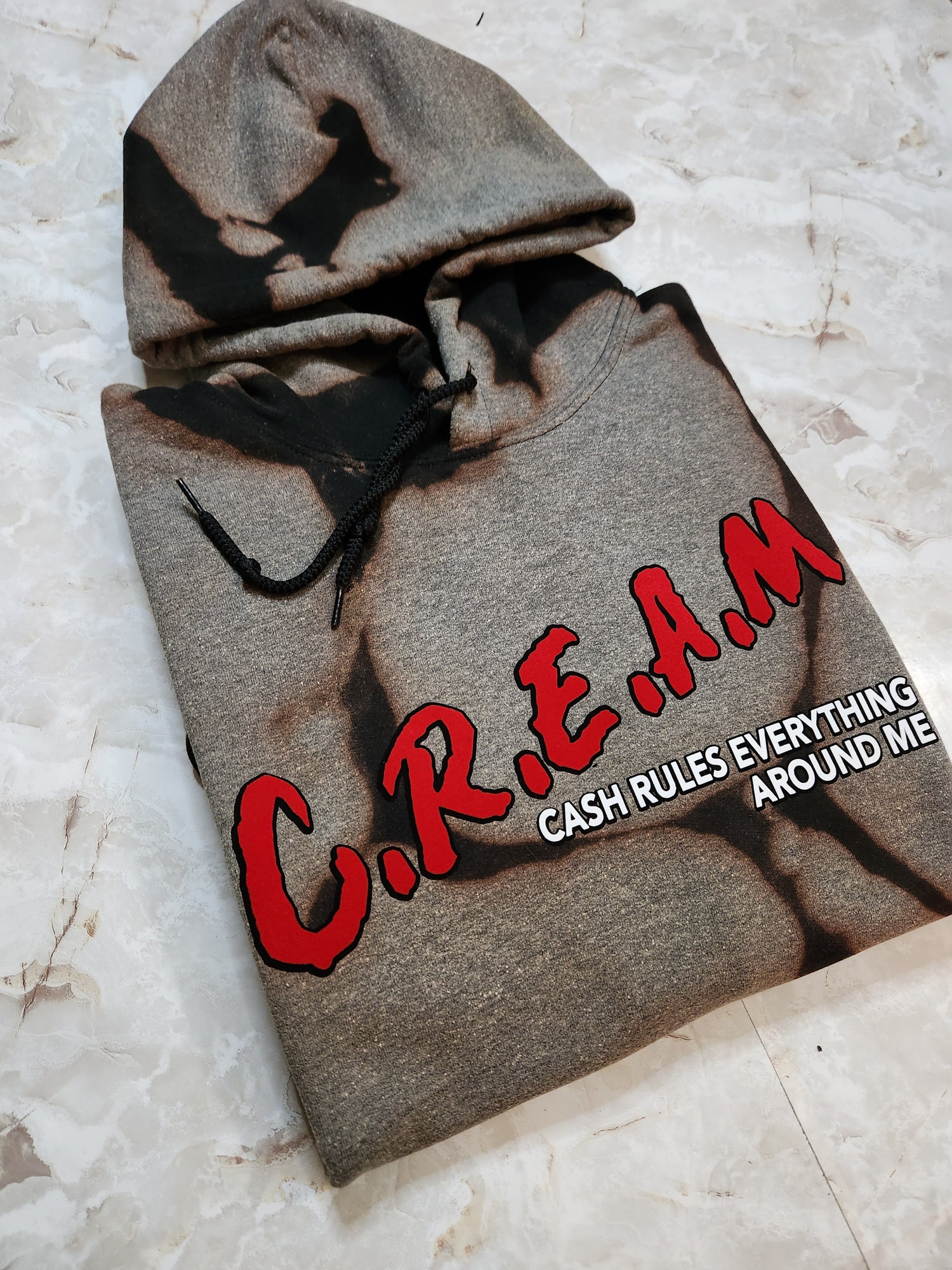 C.R.E.A.M Hoodie (Distressed) - Centre Ave Clothing Co.